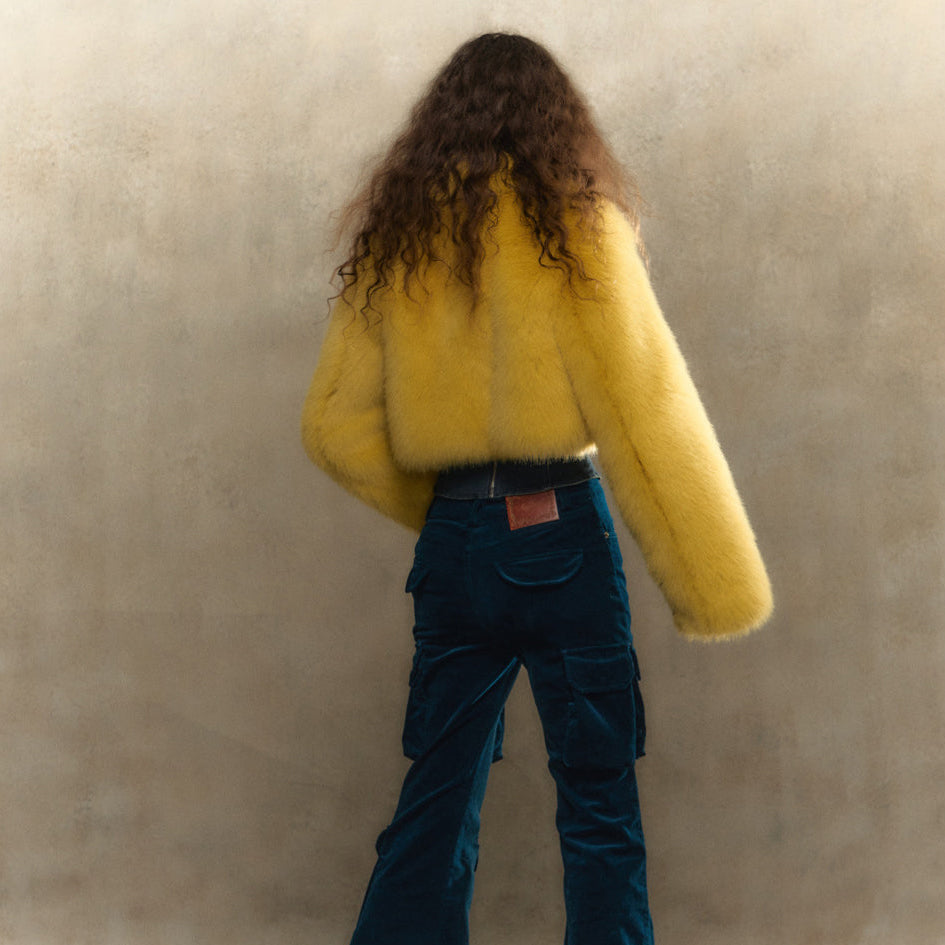 Universe Faux Fur Cropped Coat