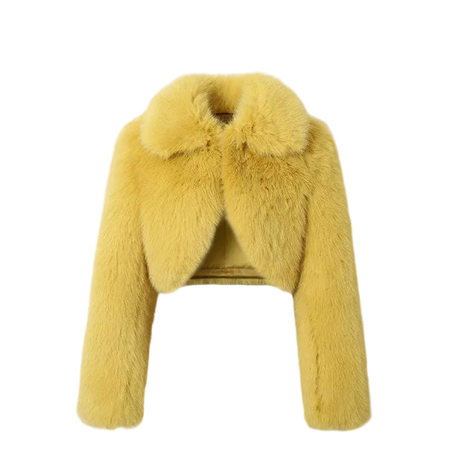 Universe Faux Fur Cropped Coat