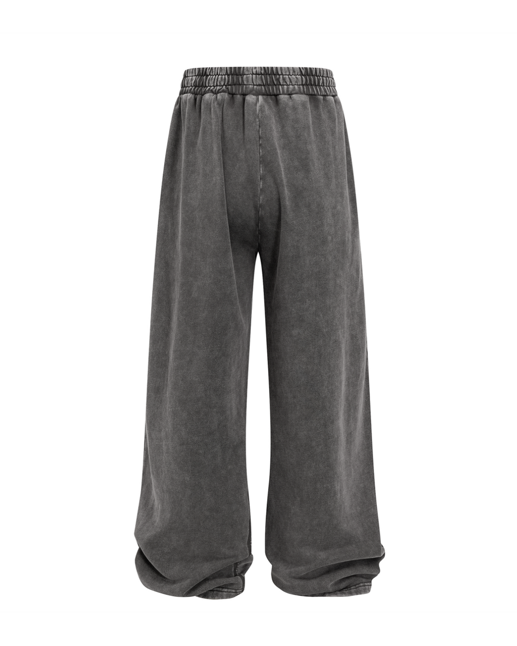 Unisex Acid Wash Wide-Leg Jogger Sweatpants | Vintage Grey