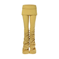 CSFC Yellow Ruched Flare Pants