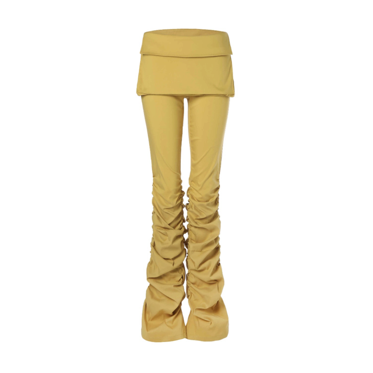CSFC Yellow Ruched Flare Pants