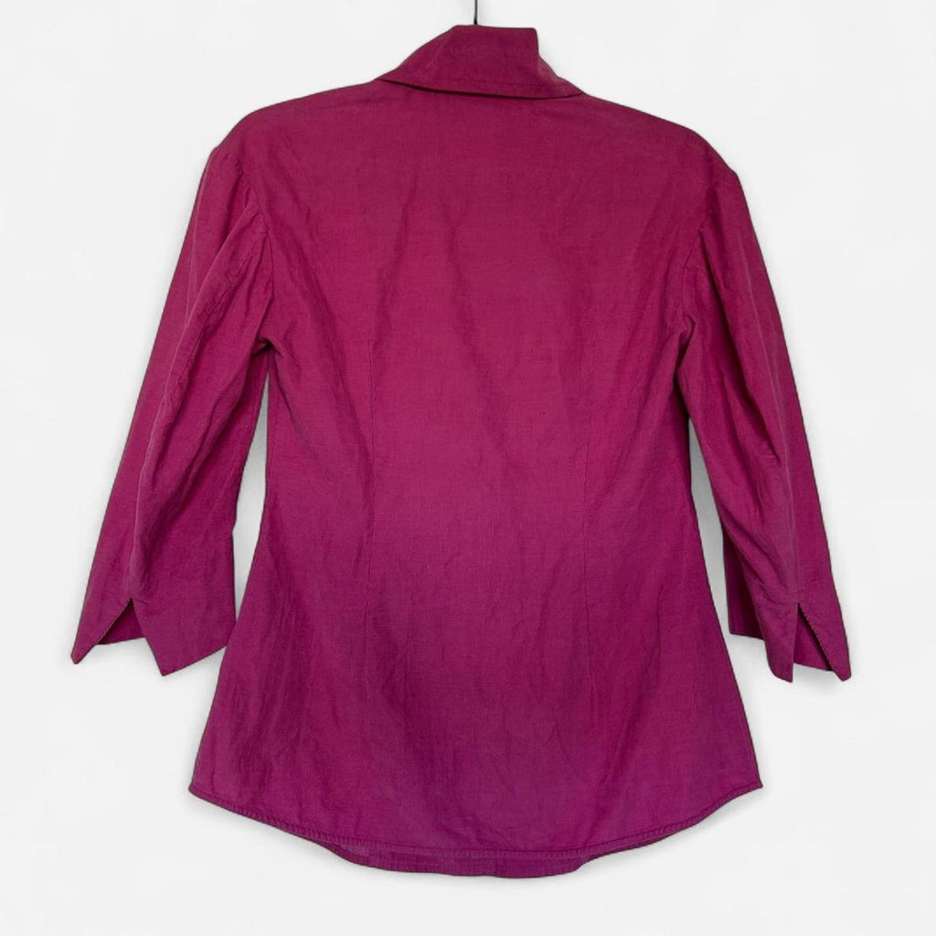 SUPRE RARE Vivienne Westwood Red Label Magenta Corduroy Heart Cutout Top IT 38