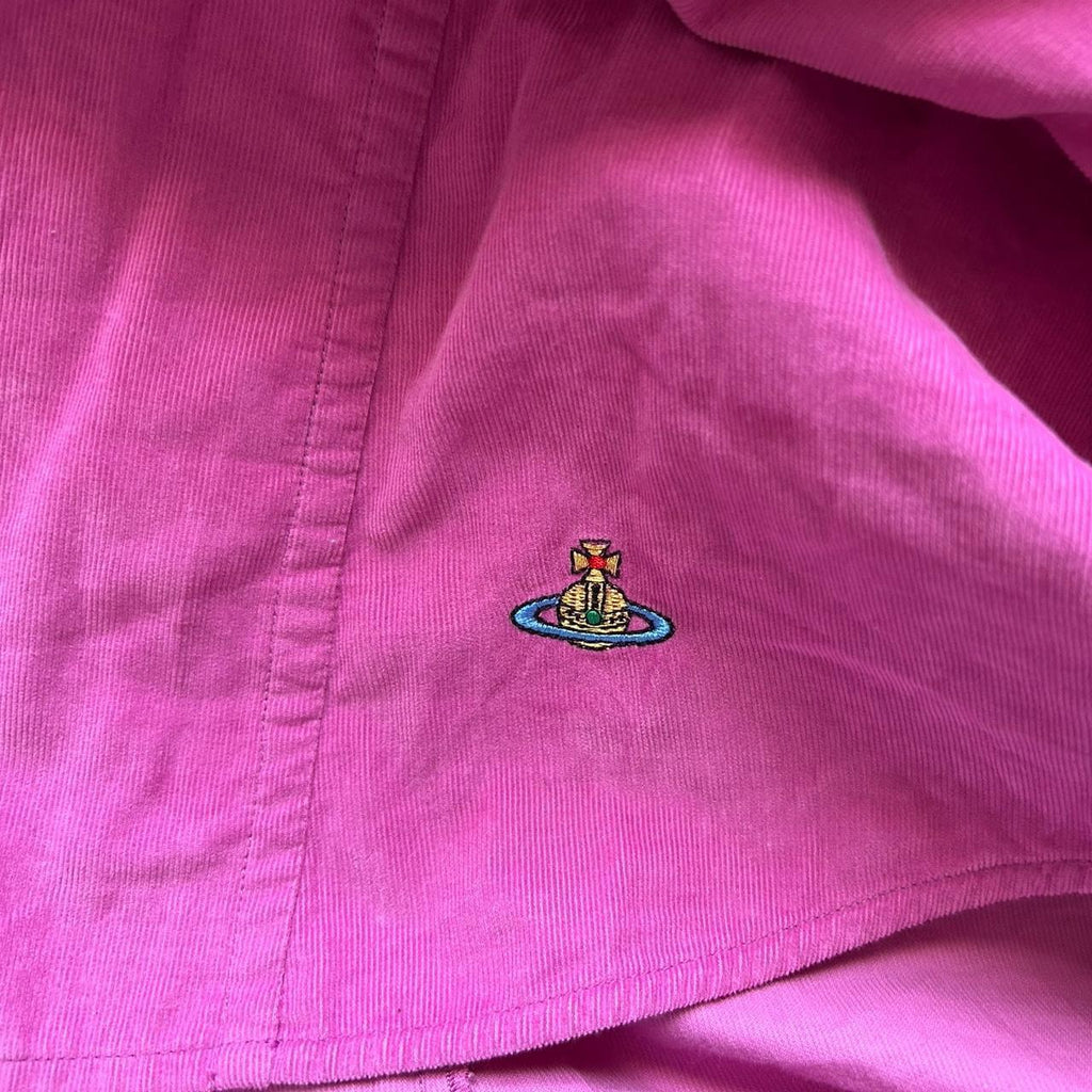 SUPRE RARE Vivienne Westwood Red Label Magenta Corduroy Heart Cutout Top IT 38